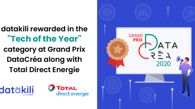 datakili was rewarded in the “Tech of the Year” category at Grand Prix DataCréa along with Total Direct Energie
