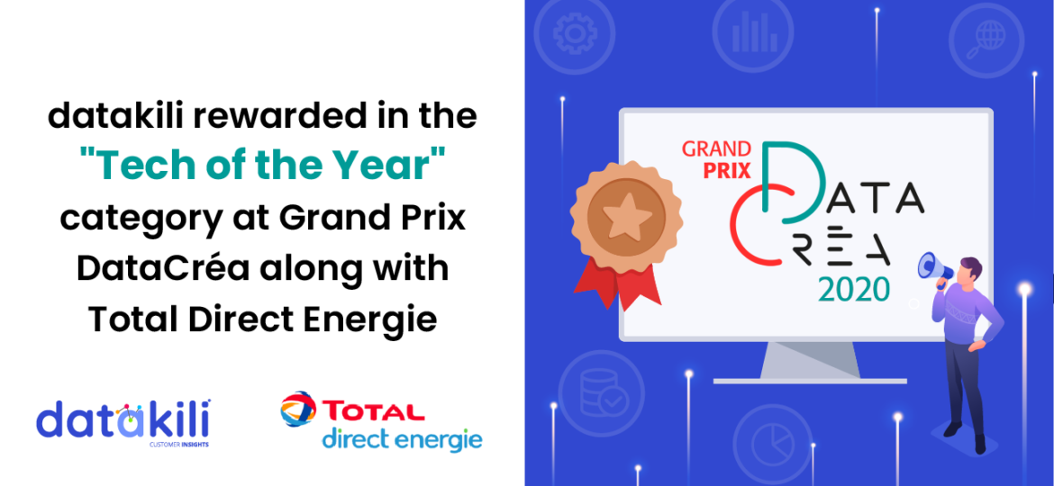 datakili was rewarded in the “Tech of the Year” category at Grand Prix DataCréa along with Total Direct Energie