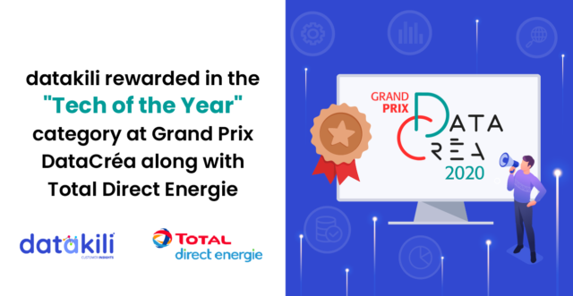 datakili was rewarded in the “Tech of the Year” category at Grand Prix DataCréa along with Total Direct Energie